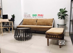 Sofa văng gỗ Dedar KBH Sofa Xuất Khẩu - S3