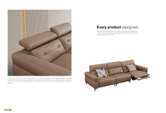 Sofa văng nhập khẩu 8986 -Sofa chữ I da sinh thái - Sofa thư giản chỉnh điện