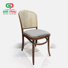 Thonet 811 Hoffmann - ghế ăn cafe gỗ tựa lưng mây - G30