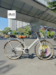 Xe Đạp Cào Cào Maruishi FRESH TOWN - Trắng