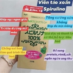 Tảo Xoắn HỘP TEM ĐỎ 2200 VIÊN Spirulina Nhật Bản