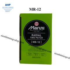 Hộp 10 miếng vá lốp có bố vải dành cho lốp không săm xe Du Lịch, xe Tải Model: MR-12 (70x120mm)