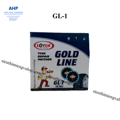 Hộp 20 miếng vá bố vải dành cho lốp không săm và lốp có săm -Lotus-Ấn Độ GL-1-80mm.