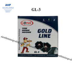 Hộp 10 miếng vá bố vải dành cho lốp không săm và lốp có săm -Lotus-Ấn Độ GL-3-125x125mm