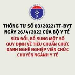 Thông tư số 03/2022/TT-BYT ngày 26/4/2022 của Bộ Y tế