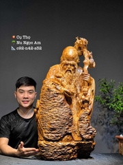 Tượng Cụ Thọ Gỗ Nu Ngọc Am Đẹp
