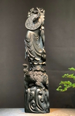 Đạt Ma thuần nghê gỗ mun sừng