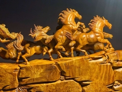 Tượng Mã Đáo Thành Công Gỗ Nu Hương đẹp