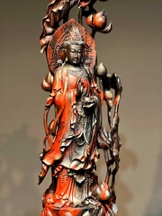 Tượng Bồ tát quan âm Gỗ Vương Trắc Đỏ Đen đẹp