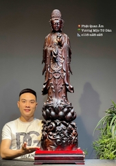 Tượng Bồ tát quan âm Gỗ Vương Mộc Tử Đàn Đẹp