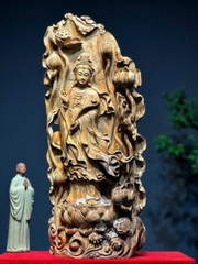 Tượng quan âm Gỗ Hoàng Đàn Tuyết Lạng Sơn Đẹp