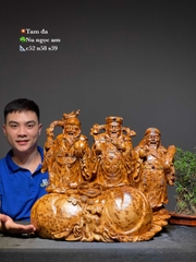 Bộ ba Ngài Tam Đa gỗ Nu Ngọc Am Đẹp