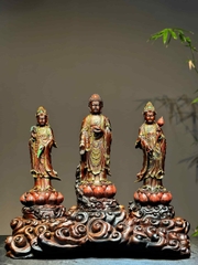 Tượng Tam thế  gỗ trắc đẹp