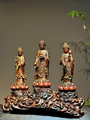 Tượng Tam thế  gỗ trắc đẹp