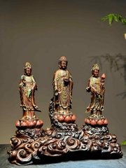 Tượng Tam thế  gỗ trắc đẹp