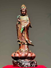 Tượng Tam thế  gỗ trắc đẹp