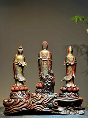 Tượng Tam thế  gỗ trắc đẹp