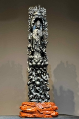 Tượng Quan âm Gỗ mun sừng đẹp