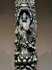 Tượng Quan âm Gỗ mun sừng đẹp