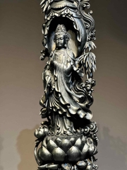 Tượng Quan âm Gỗ mun sừng đẹp