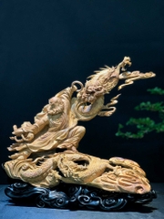 Tượng Đạt Ma Hàng Long Gỗ Sưa cũ Quảng Bình