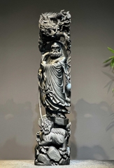 Tượng Ngài Đạt Ma Hàng Long Phục Lân gỗ Mun Sừng Đẹp
