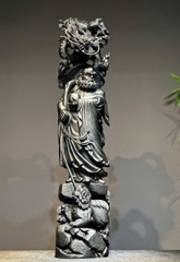 Tượng Ngài Đạt Ma Hàng Long Phục Lân gỗ Mun Sừng Đẹp
