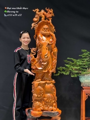 Tượng Đạt Ma Khất Thực Gỗ Hương Ta đẹp