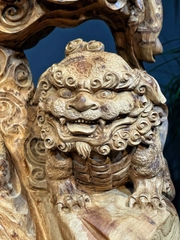 Tượng Đạt ma ngồi thiền gỗ nu ngọc am đẹp