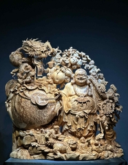 Tượng Ngài Di Lạc gỗ Nu ngọc am thơm