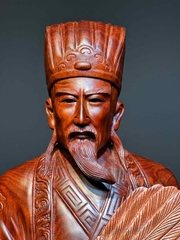 Tượng Khổng Minh Gia Cát Lượng Gỗ Tử đàn đẹp