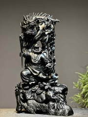 Tượng Ngài Đạt Ma Hàng Long gỗ mun sừng đẹp