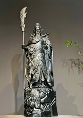 Tượng Ngài Quan Công Gỗ mun sừng đẹp