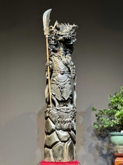 Tượng Ngài Quan Công Gỗ Mun Sừng Đẹp