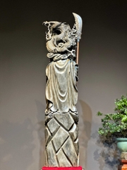 Tượng Ngài Quan Công Gỗ Mun Sừng Đẹp