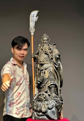 Tượng Ngài Quan Công Gỗ mun sừng đẹp