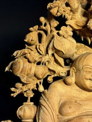 Tượng Di Lạc  Gỗ Hoàng Đàn Tuyết Lạng Sơn