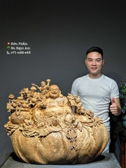 Tượng Di lạc  gỗ nu ngọc am đẹp