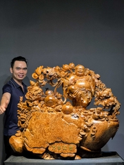 Tượng di lạc Gỗ Nu Ngọc Am Đẹp