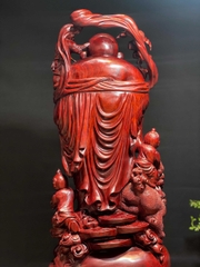 Tượng Di Lạc  Ngũ Phúc Gỗ Vương Mộc Tử Đàn