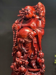 Tượng Di Lạc  Ngũ Phúc Gỗ Vương Mộc Tử Đàn