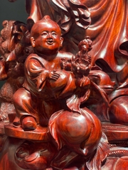Tượng Di Lạc  Ngũ Phúc Gỗ Vương Mộc Tử Đàn