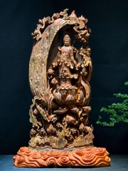 Tượng Quan âm Gỗ Nu Trắc Đẹp