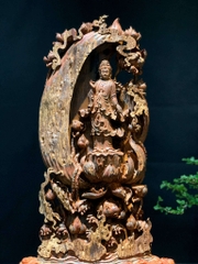 Tượng Quan âm Gỗ Nu Trắc Đẹp