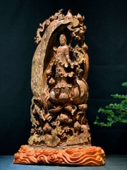 Tượng Quan âm Gỗ Nu Trắc Đẹp