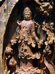 Tượng Quan âm Gỗ Nu Trắc Đẹp