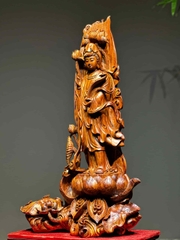 Tượng quan âm Gỗ Sưa bắc đỏ đẹp