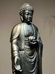 Tượng A di đà  Gỗ  Mun Sừng đẹp