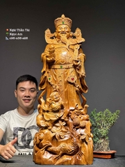 Tượng Ngài Thần Tài Gỗ Ngọc am thơm