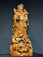 Tượng Ngài Thần Tài Gỗ Ngọc am thơm